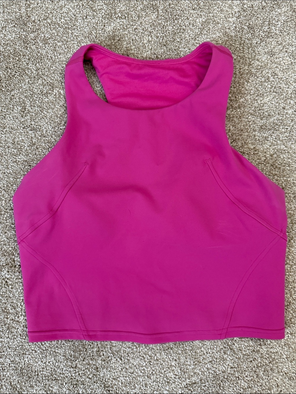lululemon athletica Women's Magenta High-Neck Sports Bra Top